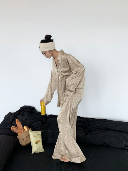 Women's Ice Silk Lace Pajama Set