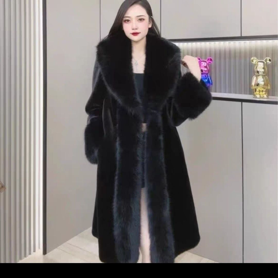 Women's imitation mink coat