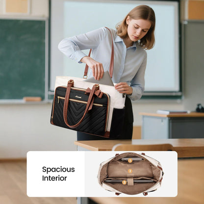 Women's Insulated Lunch Tote Bag with Cup Holder