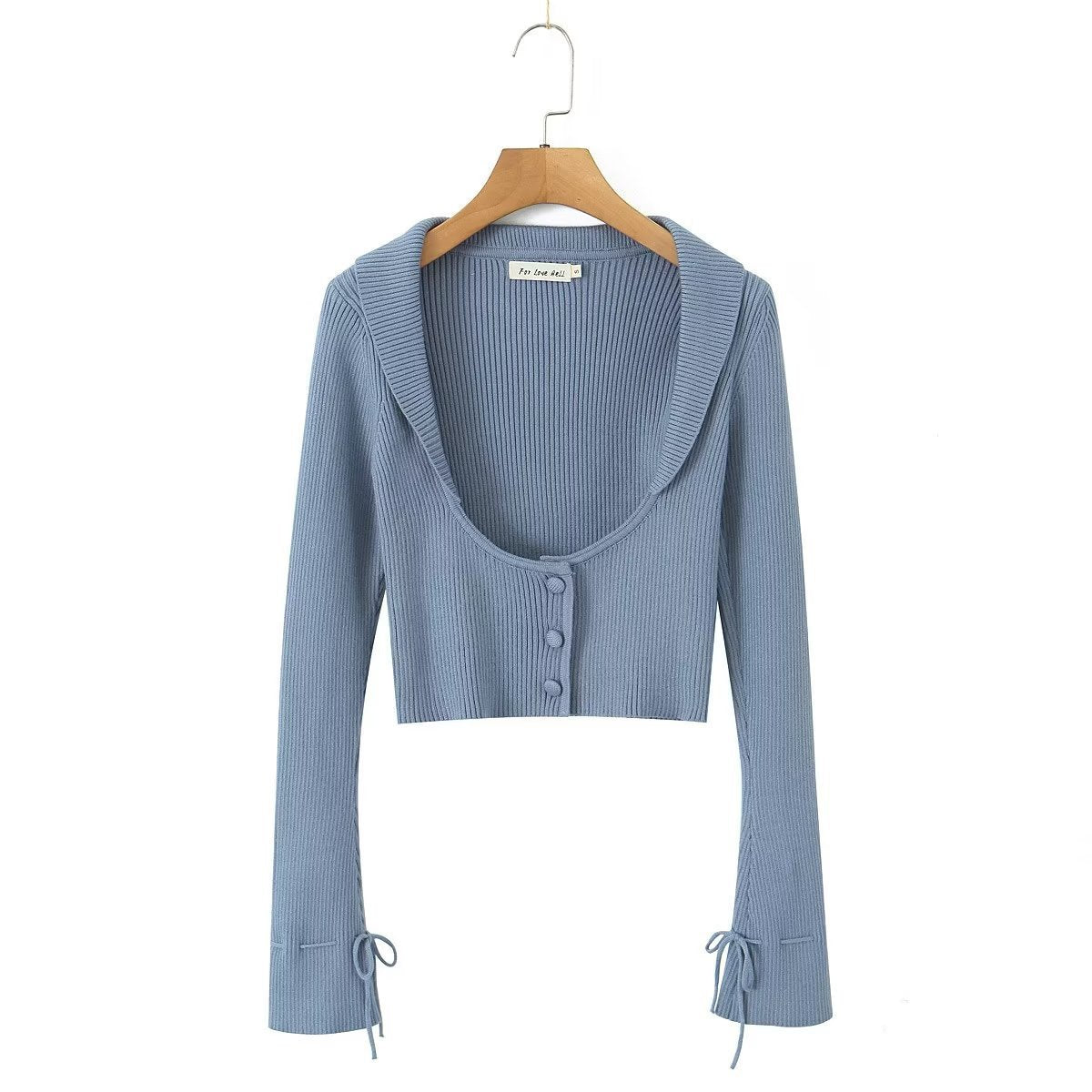 Women's Knit Camisole Long-Sleeve Top and Pleated Skirt Set