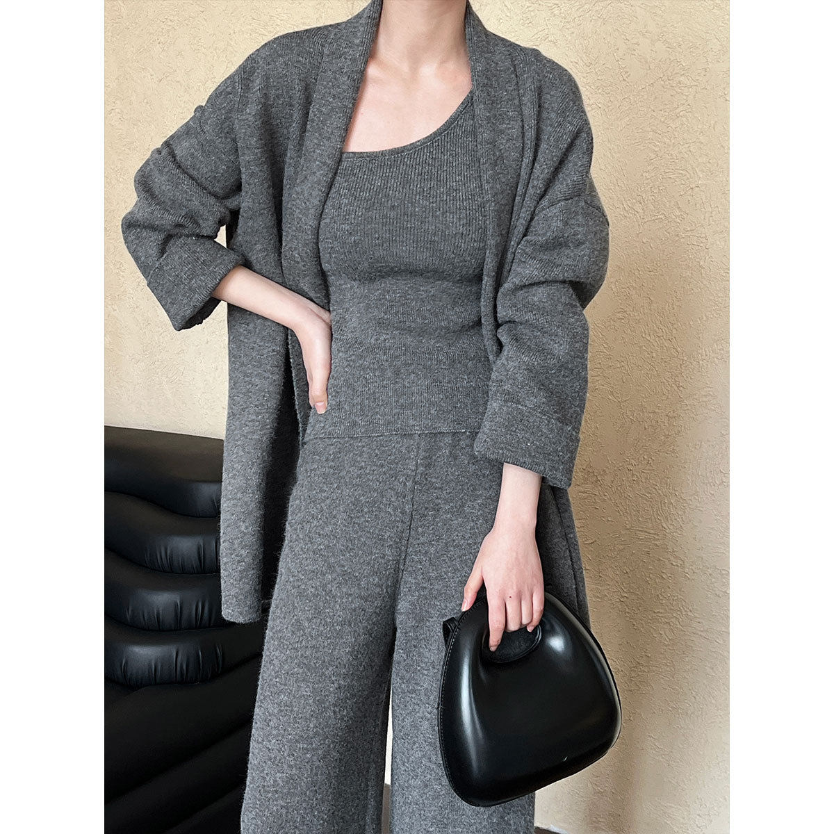 Women's Knit Cardigan and Pants Set