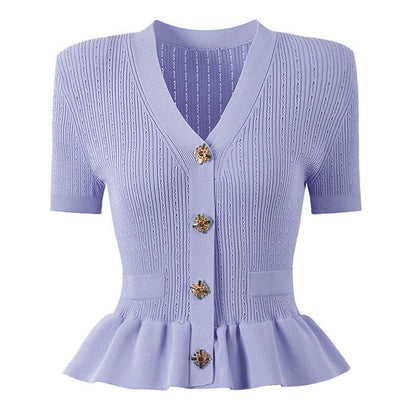 Women's Knit Cardigan and Skirt Set
