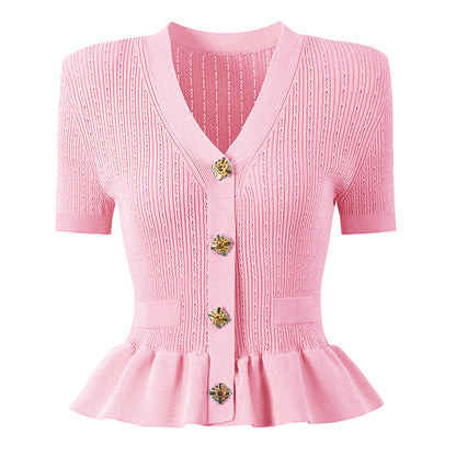 Women's Knit Cardigan and Skirt Set