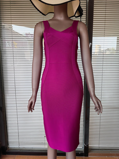Women's Knit Spaghetti Strap Midi Dress