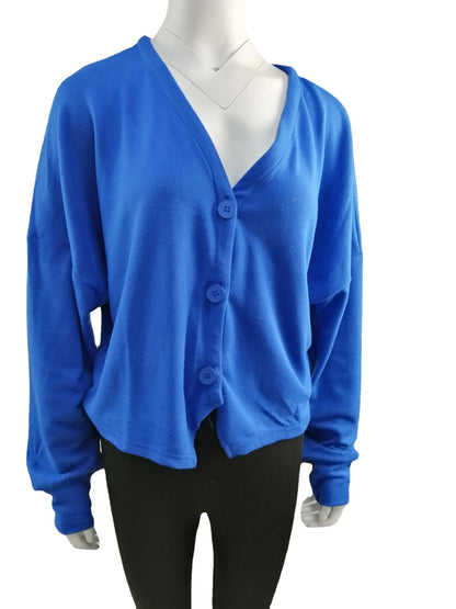 Women's Knitted Cardigan with Batwing Sleeves