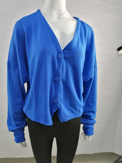 Women's Knitted Cardigan with Batwing Sleeves