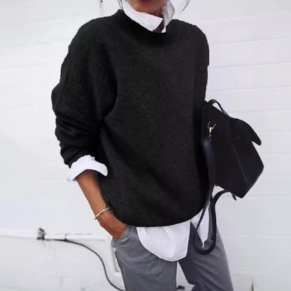 Women's Knitted Long Sleeve Pullover Sweater
