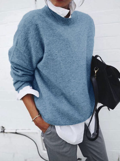 Women's Knitted Long Sleeve Pullover Sweater