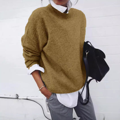 Women's Knitted Long Sleeve Pullover Sweater