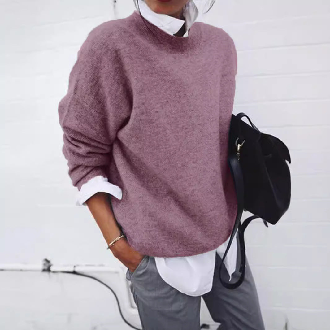Women's Knitted Long Sleeve Pullover Sweater