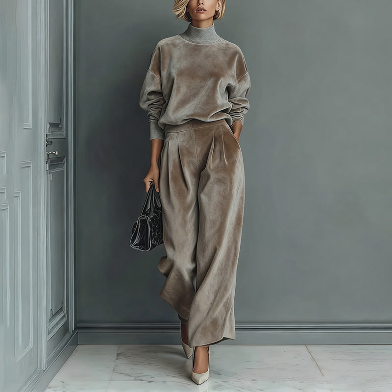 Women's knitted long-sleeved dress