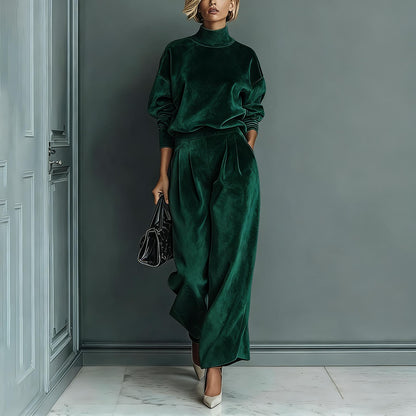 Women's knitted long-sleeved dress