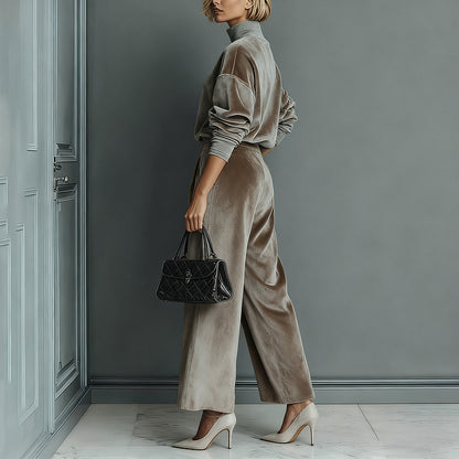 Women's knitted long-sleeved dress