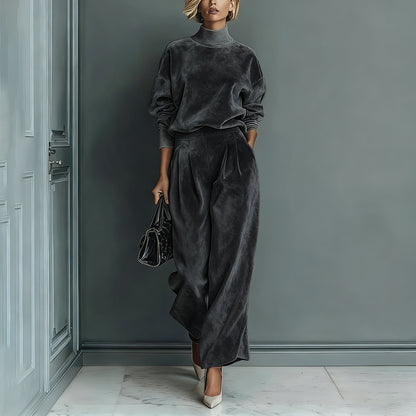 Women's knitted long-sleeved dress