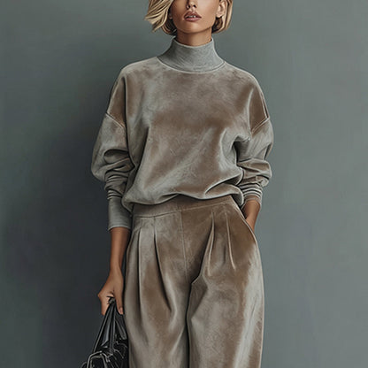 Women's knitted long-sleeved dress