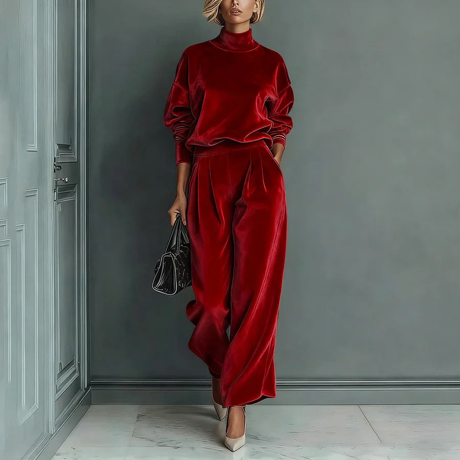 Women's knitted long-sleeved dress