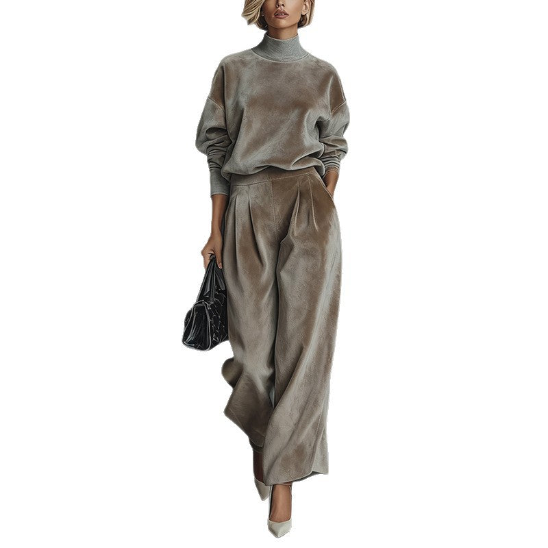 Women's knitted long-sleeved dress