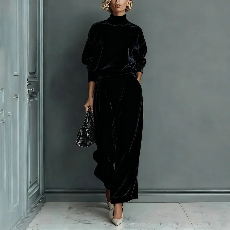 Women's knitted long-sleeved dress