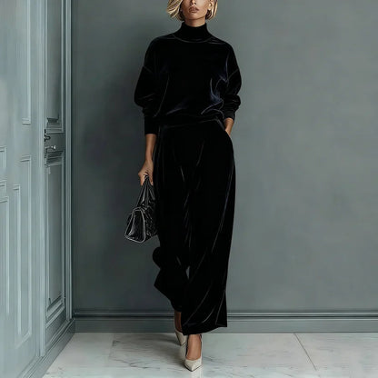 Women's knitted long-sleeved dress