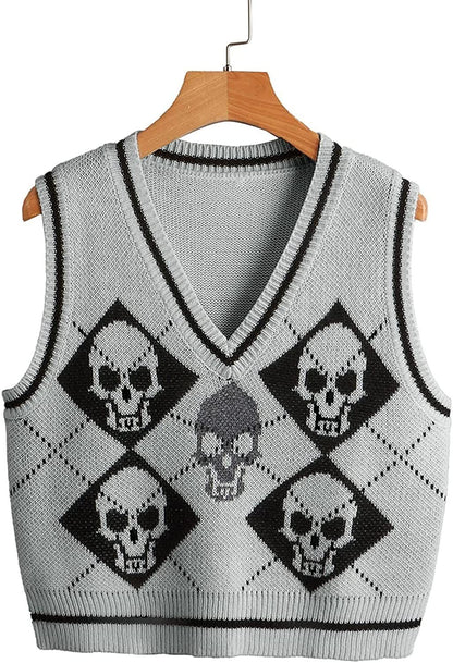Women's Knitted V-Neck Sleeveless Sweater Vest