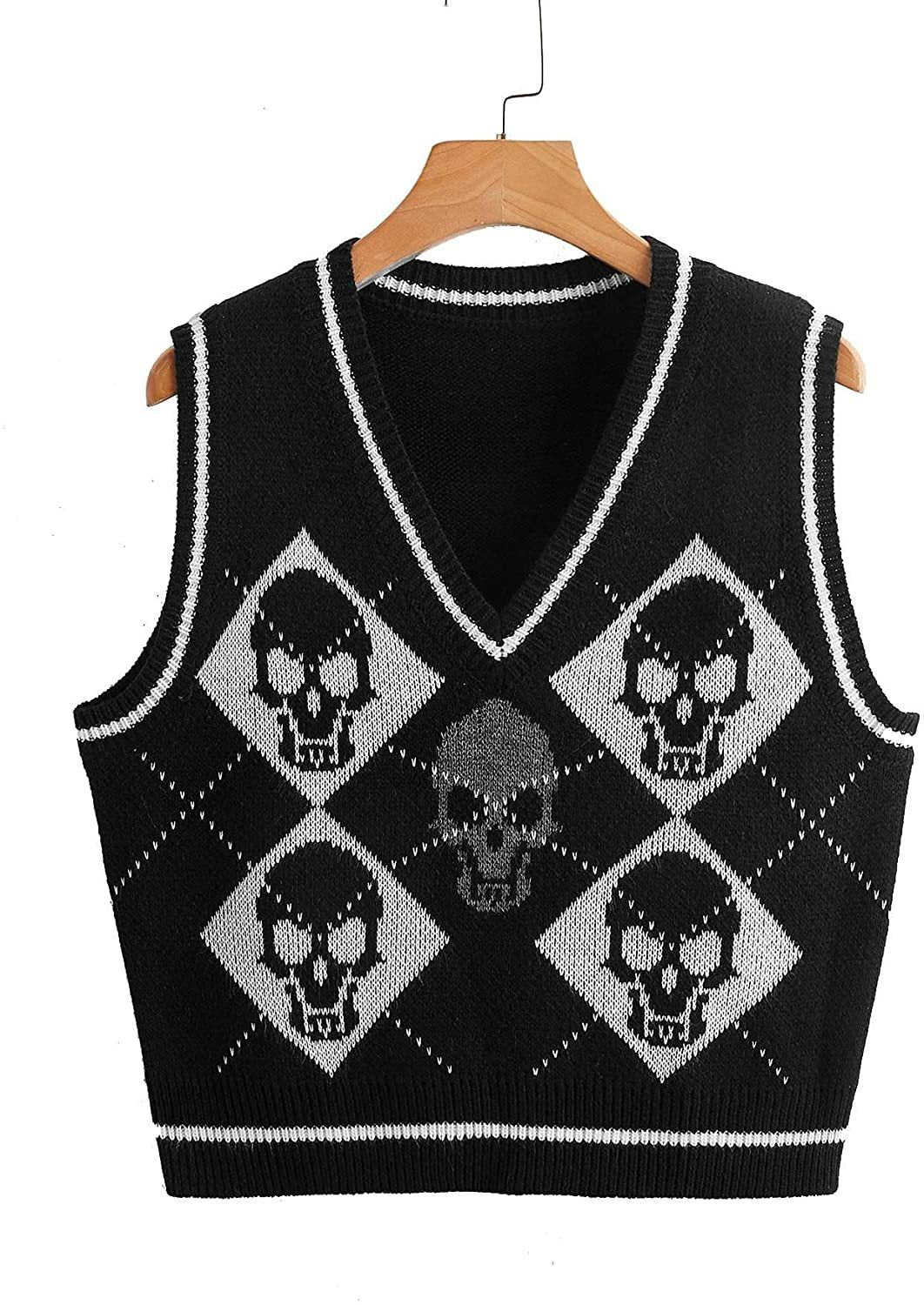 Women's Knitted V-Neck Sleeveless Sweater Vest
