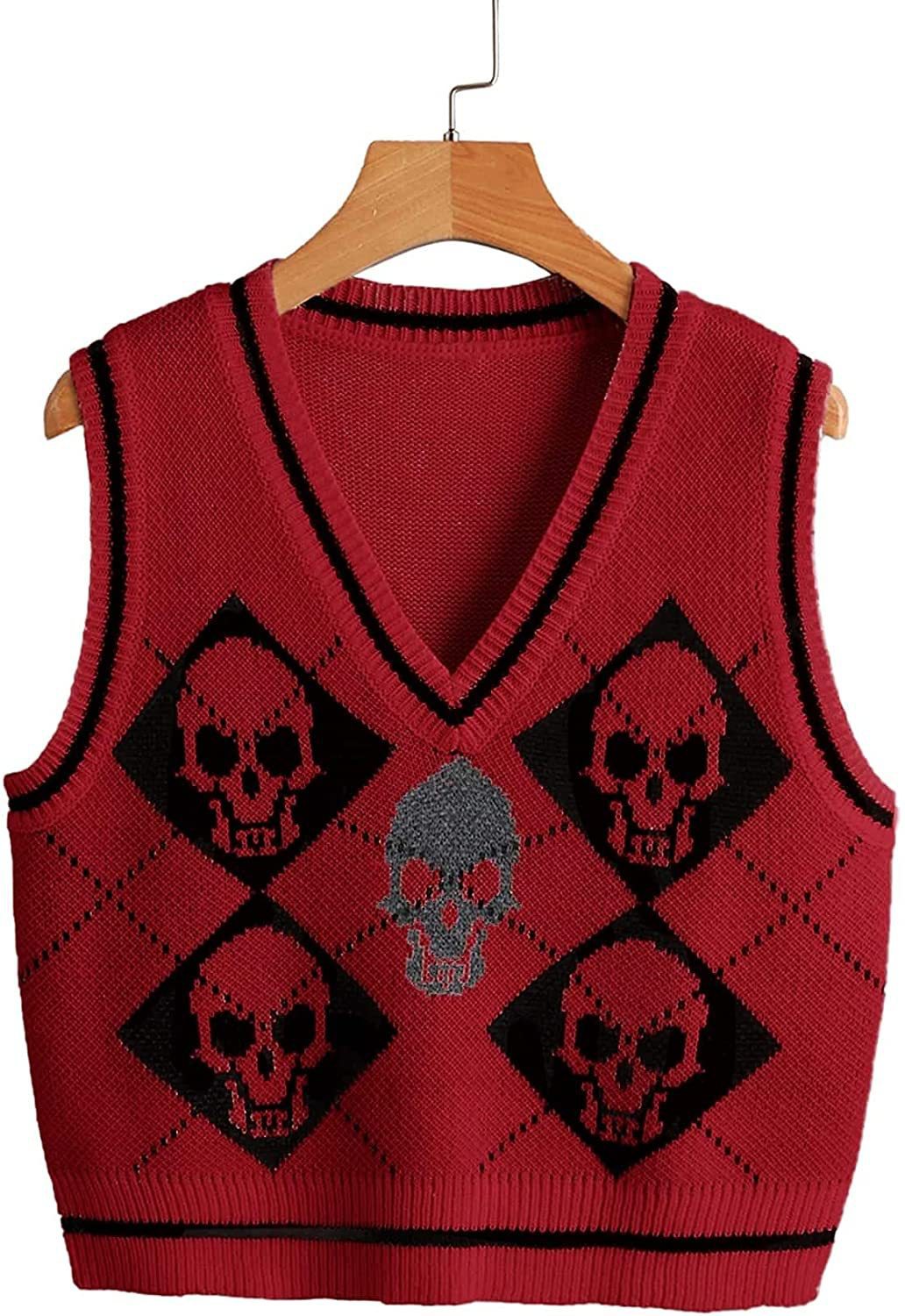 Women's Knitted V-Neck Sleeveless Sweater Vest