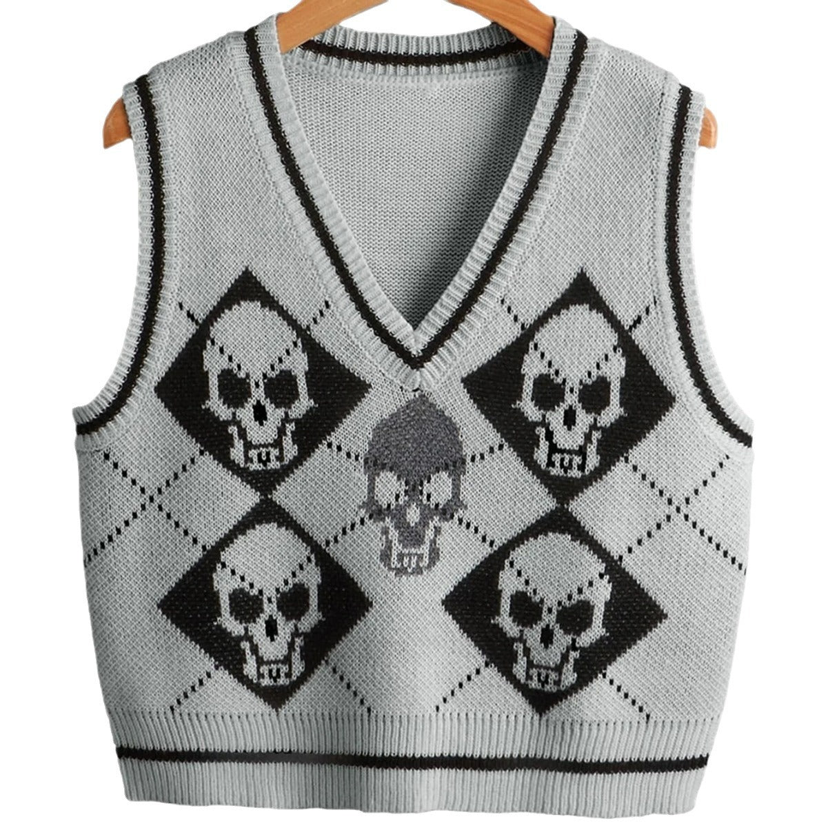 Women's Knitted V-Neck Sleeveless Sweater Vest