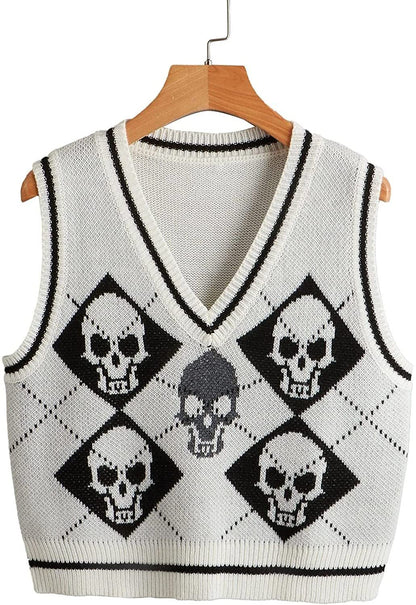 Women's Knitted V-Neck Sleeveless Sweater Vest