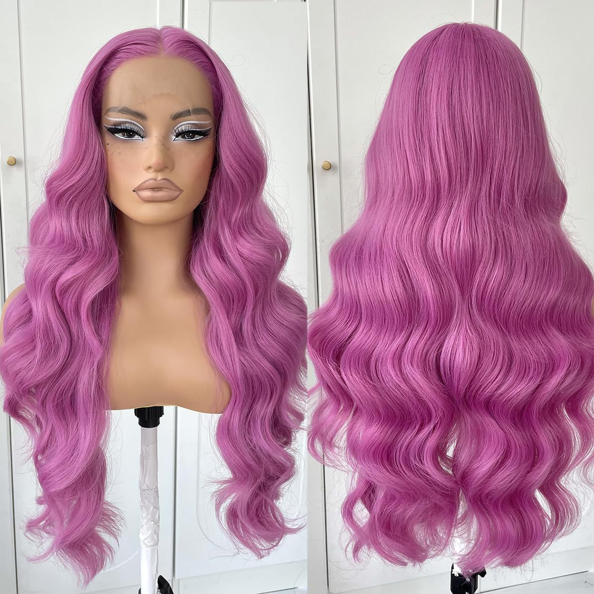 Women's Lace Front Synthetic Wig Long Curly Hair