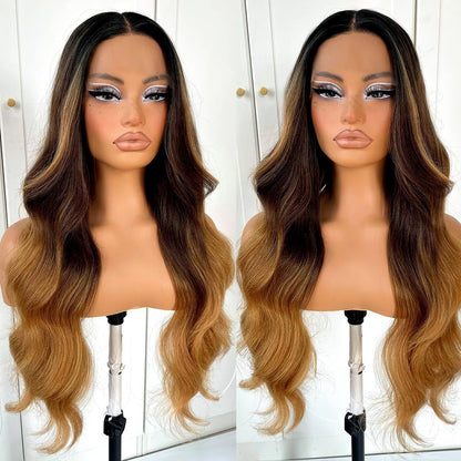 Women's Lace Front Synthetic Wig Long Curly Hair