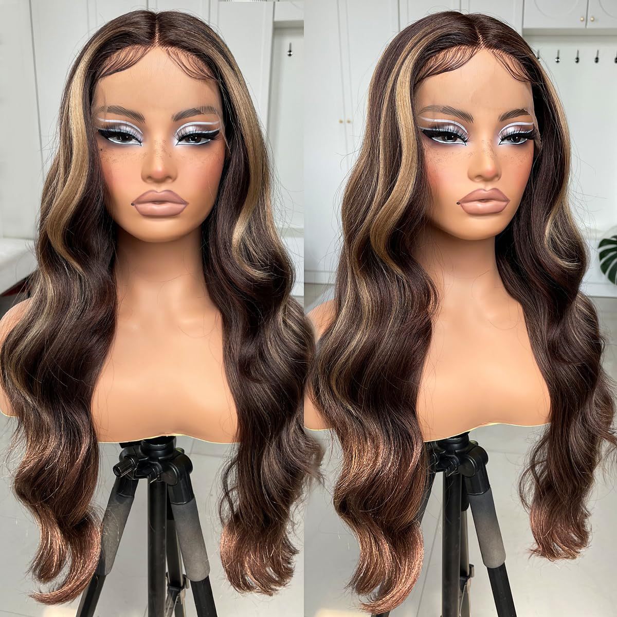 Women's Lace Front Synthetic Wig Long Curly Hair
