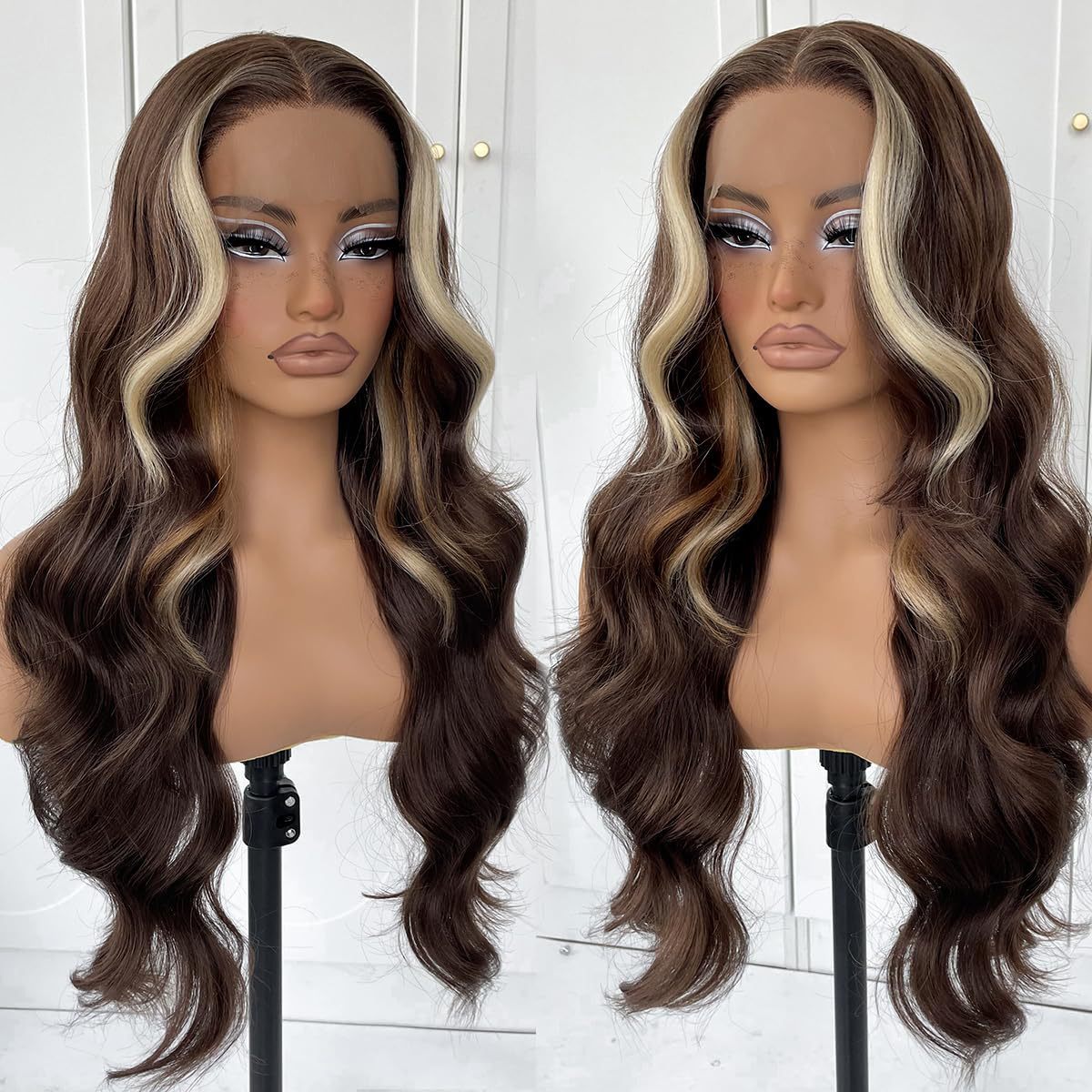 Women's Lace Front Synthetic Wig Long Curly Hair