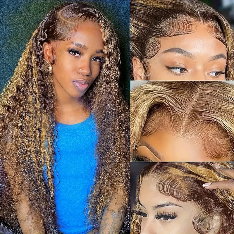 Women's Lace Front Wig Long Curly Hair Natural Wave