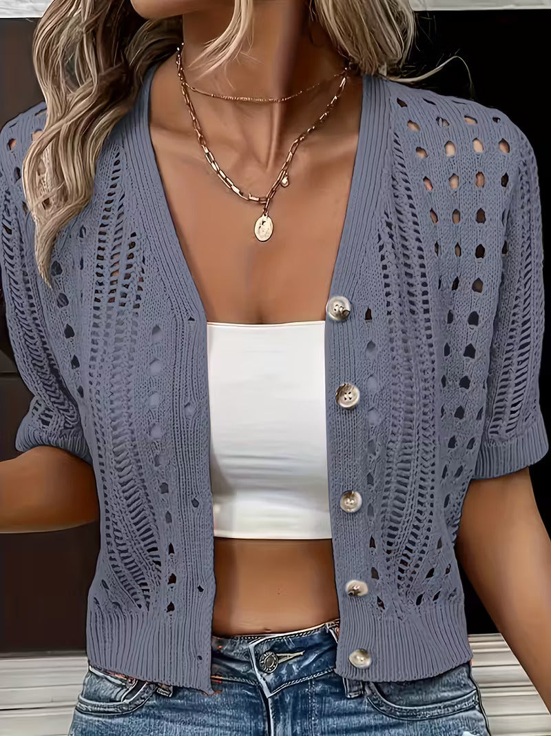 Women's Lace Knit Cardigan