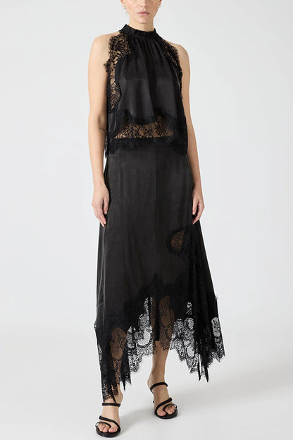 Women's Lace Sleeveless Two-Piece Dress