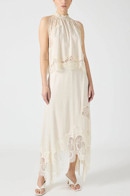 Women's Lace Sleeveless Two-Piece Dress