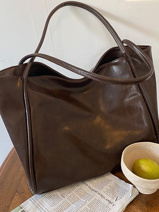 Women's Large Capacity Casual Tote Bag with Magnetic Closure