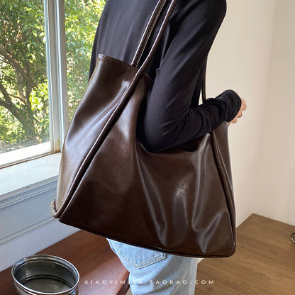Women's Large Capacity Casual Tote Bag with Magnetic Closure