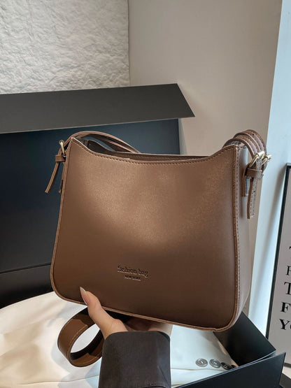 Women's Large Capacity PU Leather Tote Bag with Zipper