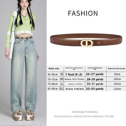 Women's leather belt