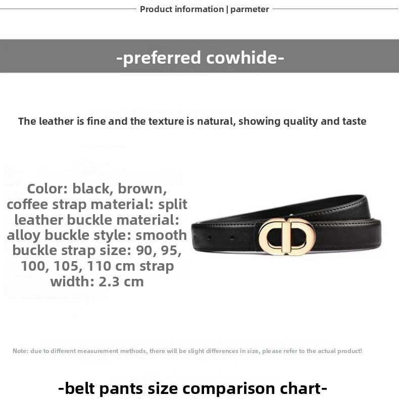 Women's leather belt