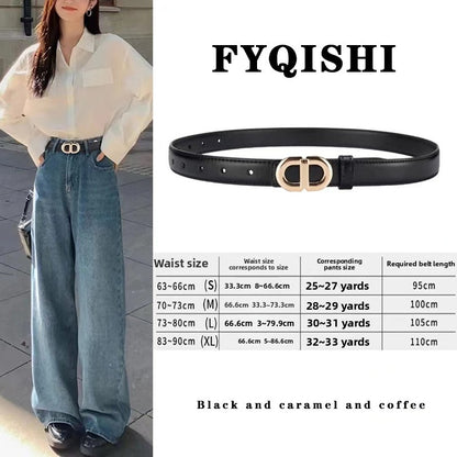 Women's leather belt