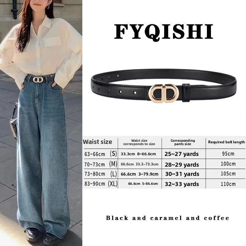 Women's leather belt