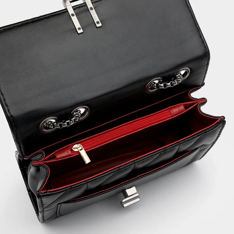 Women's Leather Chain Crossbody Bag