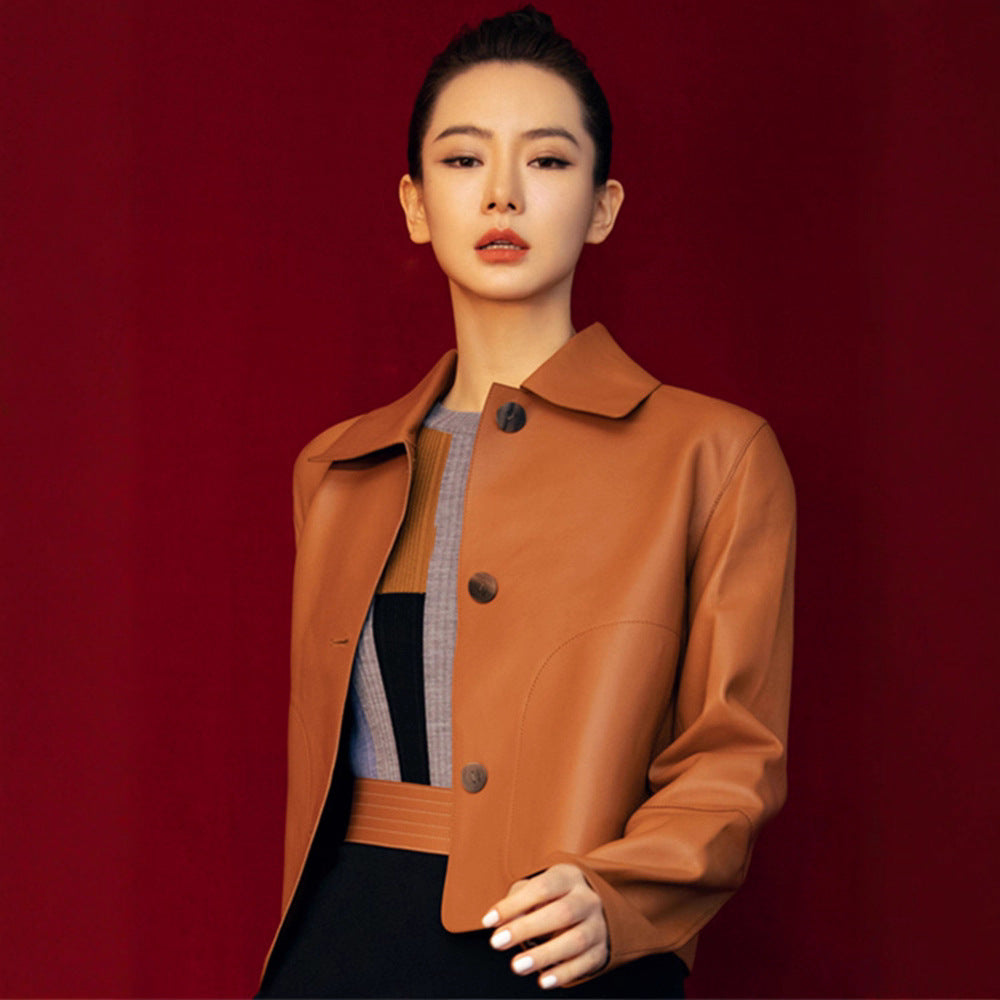 Women's leather jacket