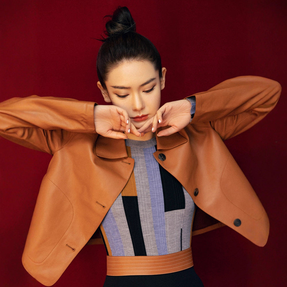 Women's leather jacket