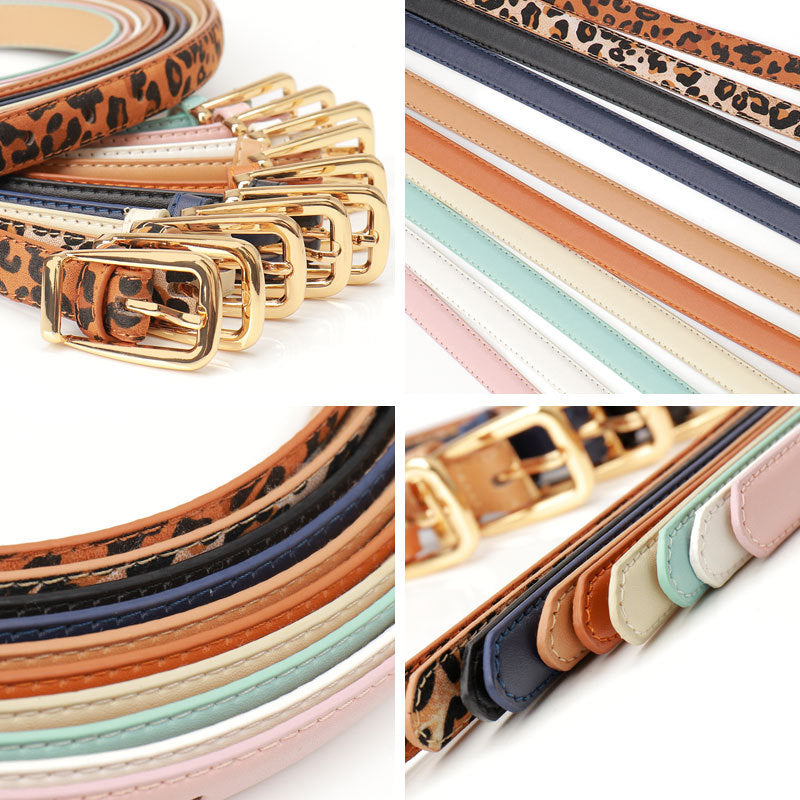 Women's Leopard Print Pin Buckle Belt