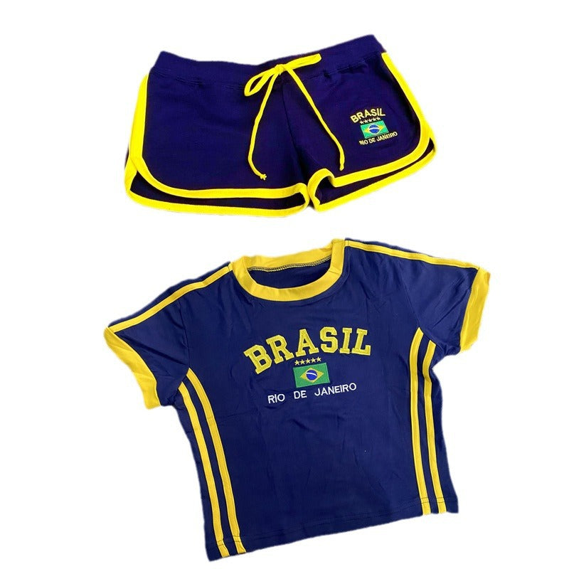 Women's Letter Embroidered Tracksuit