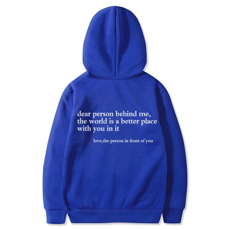 Women's Letter Print Fleece Hoodie