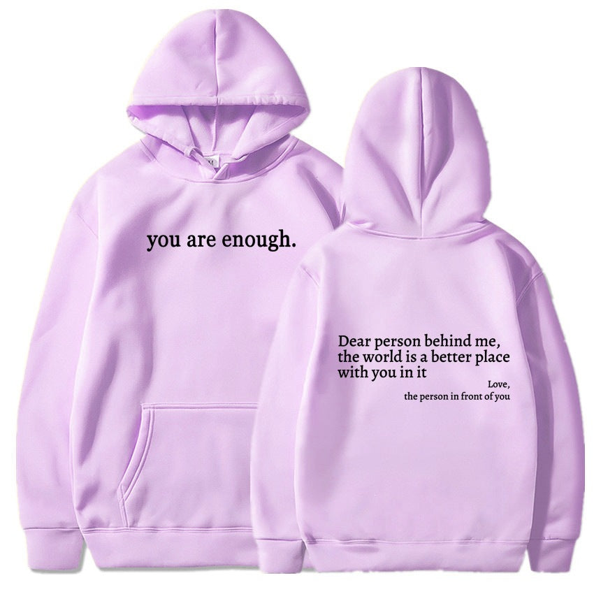 Women's Letter Print Fleece Hoodie
